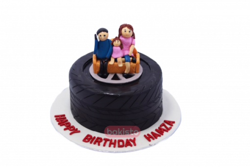 Tyre Theme Birthday Cake