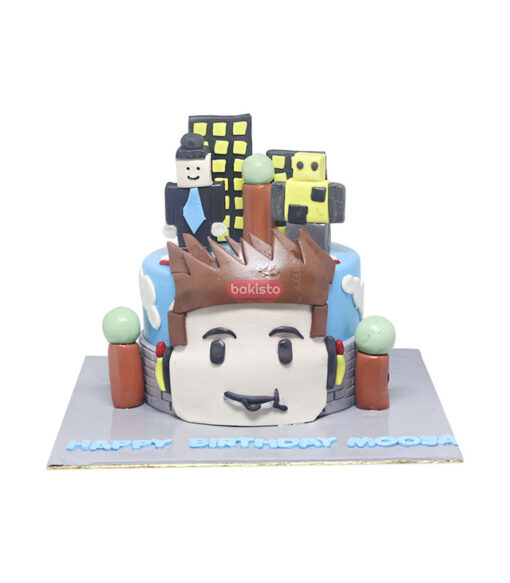 Roblox Theme Cake by bakisto