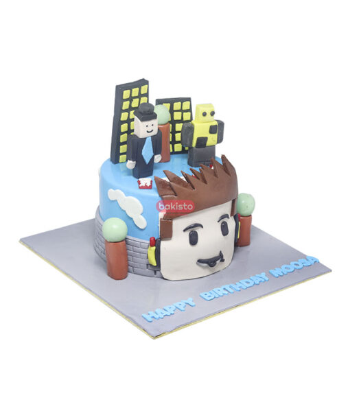 Roblox Theme Cake by bakisto