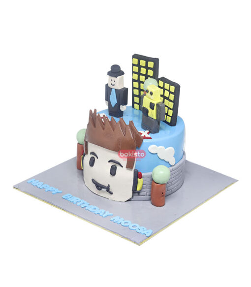 Roblox Theme Cake by bakisto