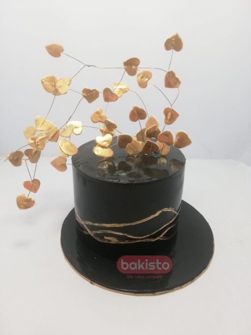 Golden Hearts Girls Birthday Cake - Image 4