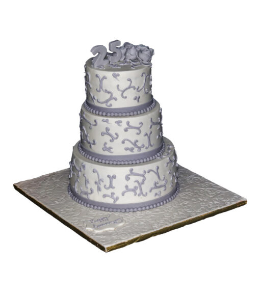 Grey Flower Wedding Cake - Image 3