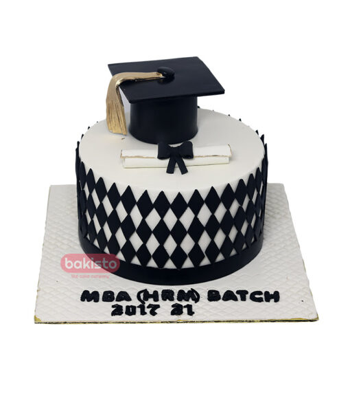 Black Gold Graduation Cake