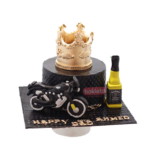 Crown Father Birthday Cake