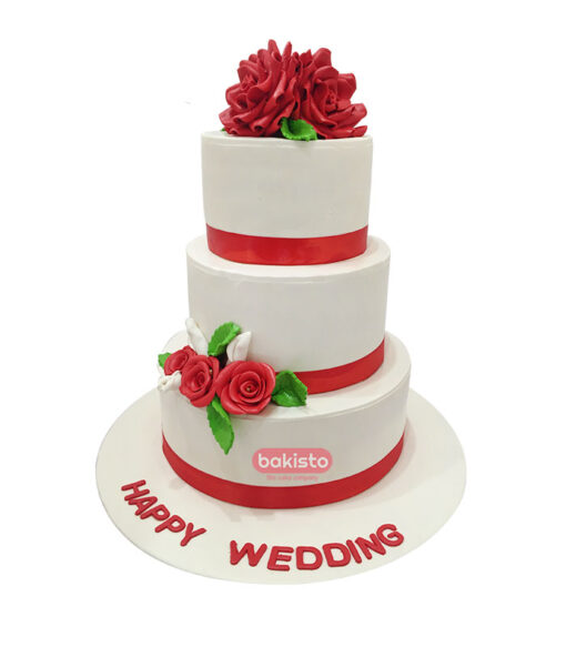 Flowers Wedding Cake - Image 3