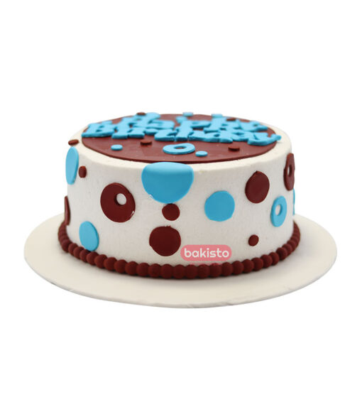 Blue & Brown Birthday Cake