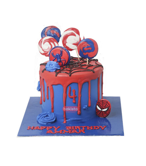 spider man cake by bakisto.pk