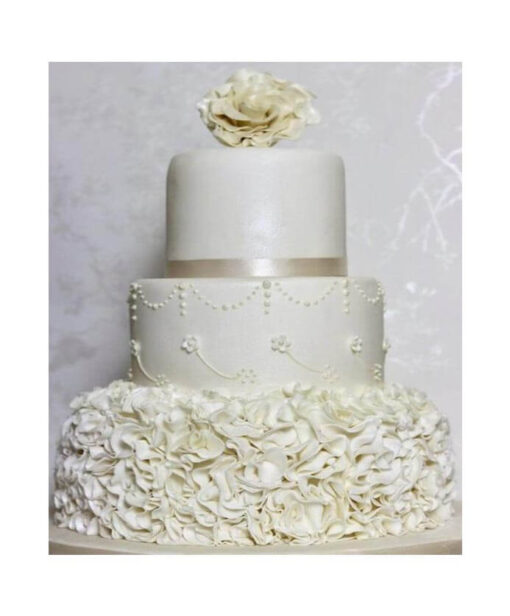 3 Tier Wedding Choco Vanilla Cake