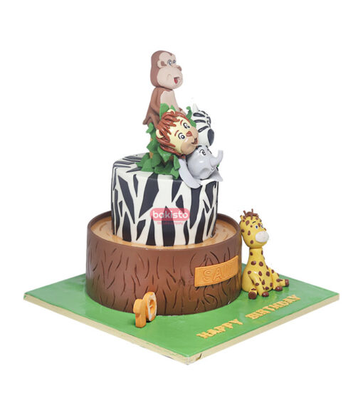 Zoo Character Birthday Cake - Image 4