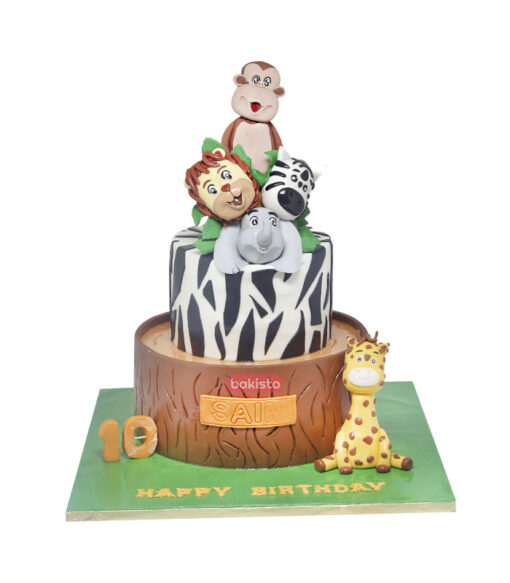 Zoo Character Cake by bakisto.pk