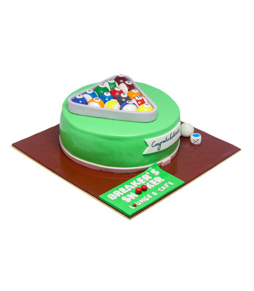 Snooker Theme Birthday Cake