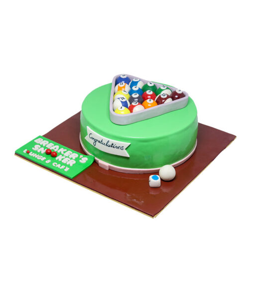 Snooker Theme Birthday Cake