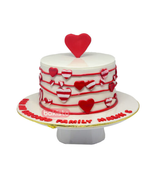 Hearts Valentine's Day Cake