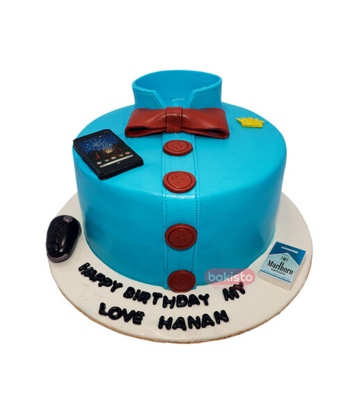 Blue Shirt Birthday Cake