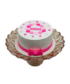 pink flower birthday cake