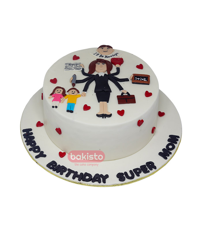Supermom Cake Design Images (Supermom Birthday Cake Ideas) | Birthday cake  for mom, Birthday cake for wife, Fondant cakes birthday