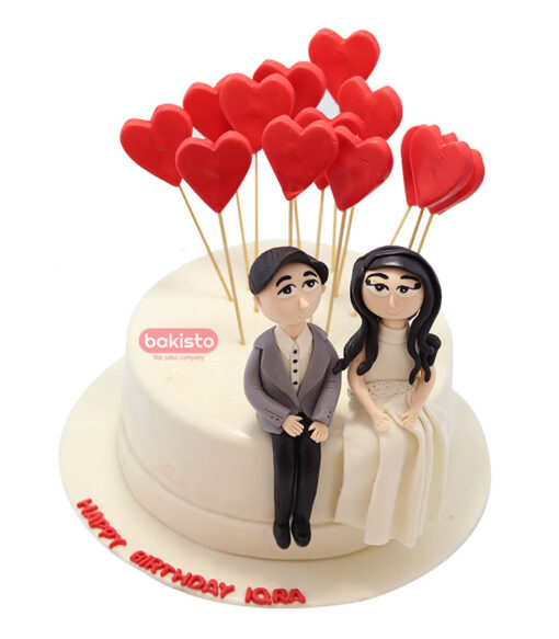 Elegant Couple Wedding Cake - Image 2