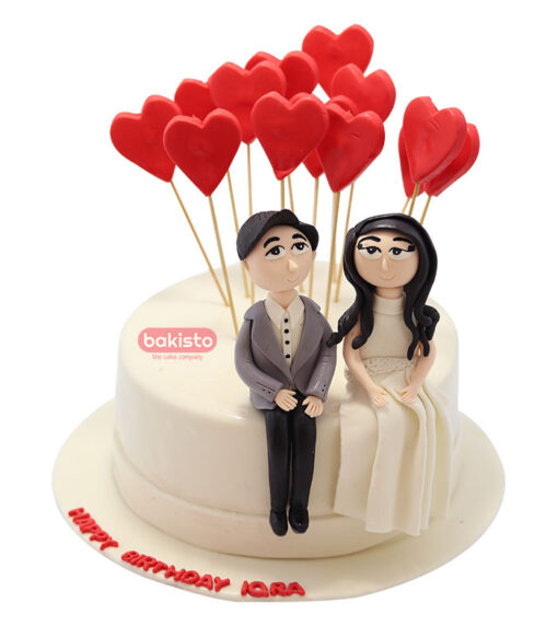 elegant couple cake