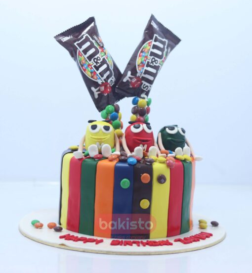 m&m's cake