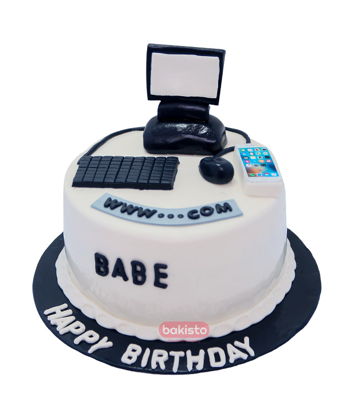 PC or Computer Cake | I made this for my partner's birthday … | Flickr