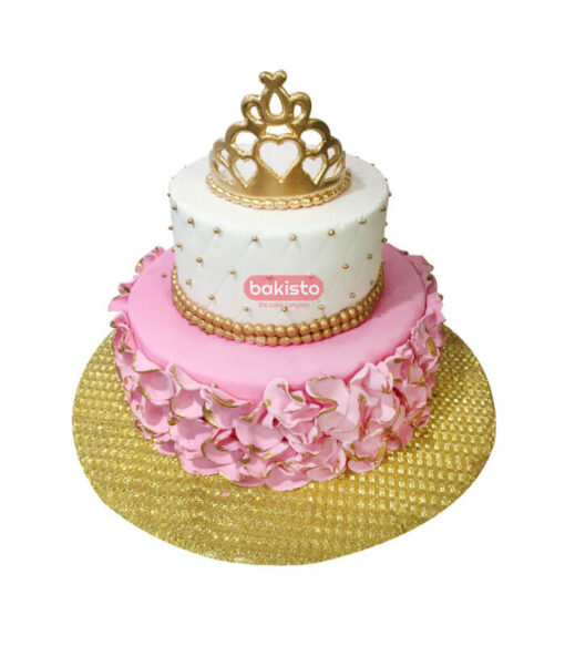 pink baby princess cake, deliver in lahore