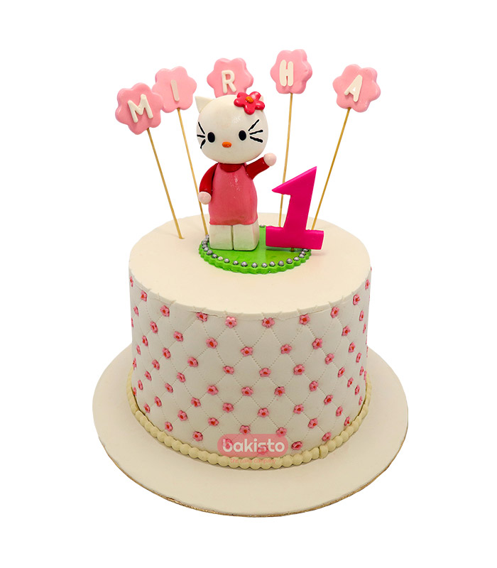 Happy Hello Kitty Cake With Name Edit