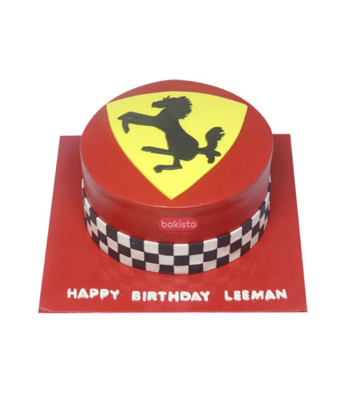 Ferrari Theme Cake by bakisto