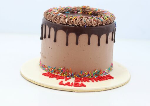 Chocolate Dripping Birthday Cake