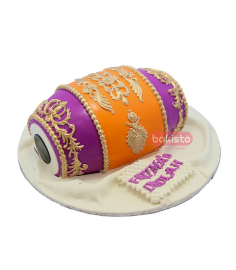 Dholak Cake, Cake for Mehndi Ceremony, Mehndi night cake