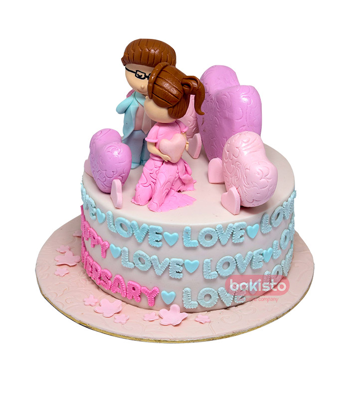 Celebrate Your Love with this Stunning Heart Shaped Anniversary Cake Topper  - Taylor Street Favors