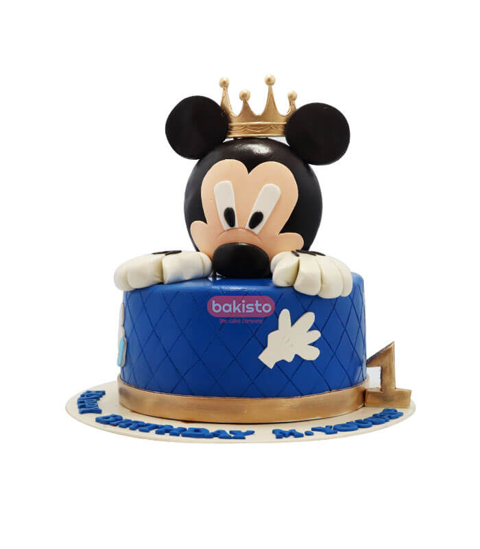 Mickey Mouse ONE First Birthday Cake Topper - Itty Bitty Cake Toppers