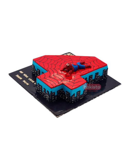 4th Birthday Spiderman Cake - Image 4