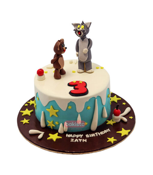 Tom and Jerry Theme Birthday Cake