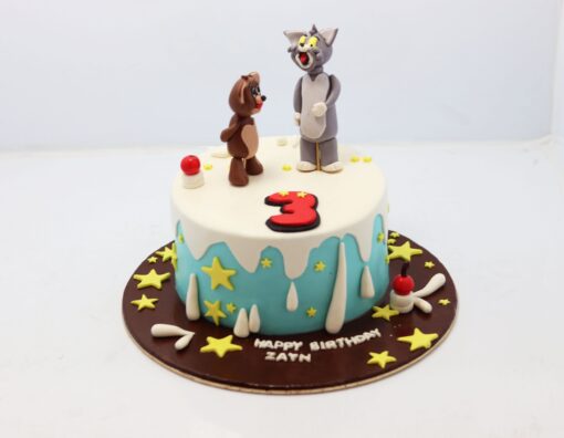 Tom and Jerry Theme Birthday Cake