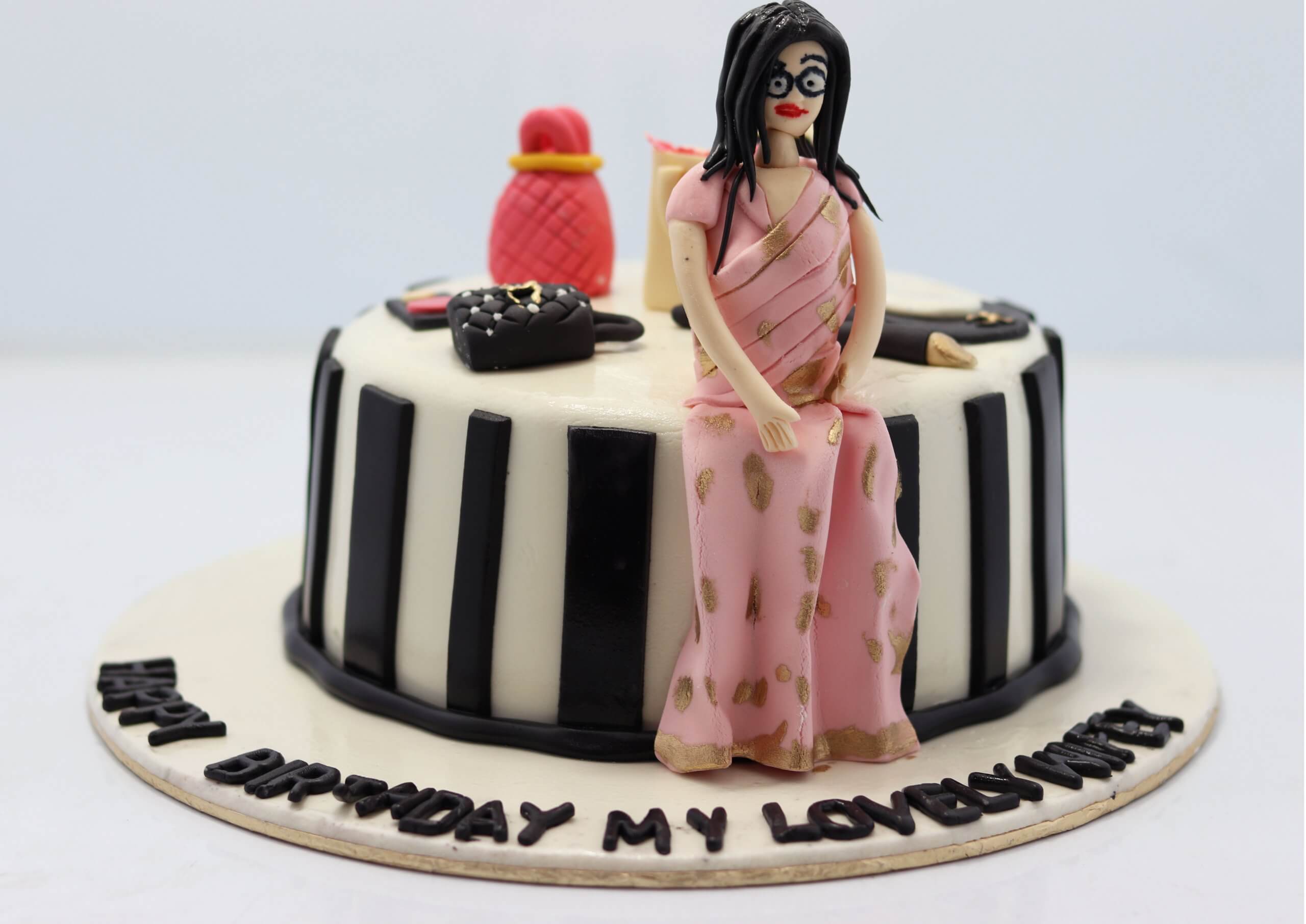 FEMALE MODERN BIRTHDAY CAKE | THE CRVAERY CAKES