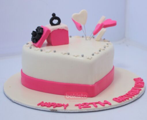 Heart Theme Cake