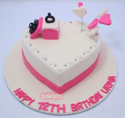 Heart Theme Cake