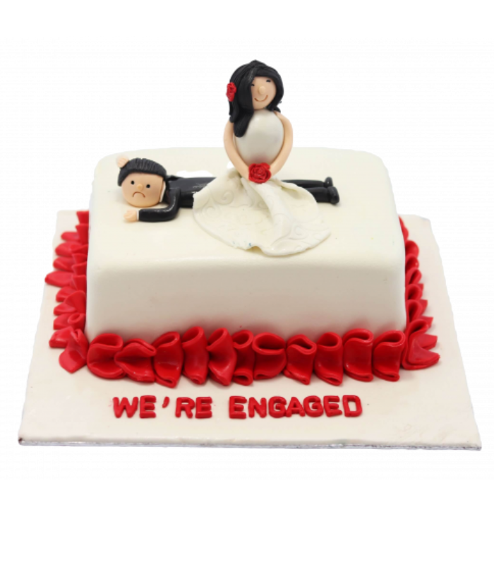 15+ Engagement Cakes Almost Too Pretty To Eat | WedMeGood