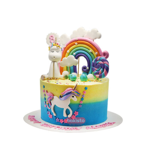 unicorn cake by bakisto, online cake delivery in lahore