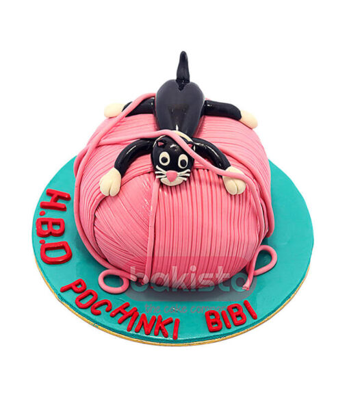 Customized Pink Rat Cake