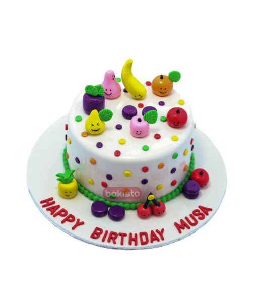 fruit theme Birthday customized cake by bakisto - the cake company