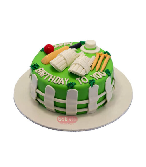 Cricket Theme Cake