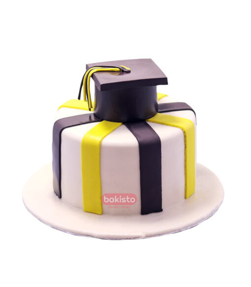 Yellow Graduation Cake