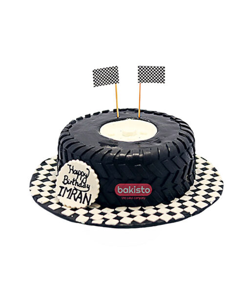 tyre theme cake