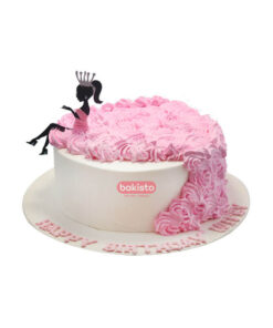 sitting girl silhouette cake