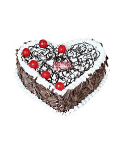 heart black forest cake