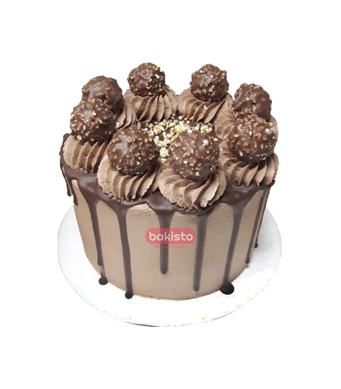 Flower With Ferrero Cake