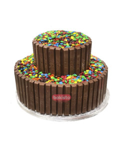 two tier kitkat cake