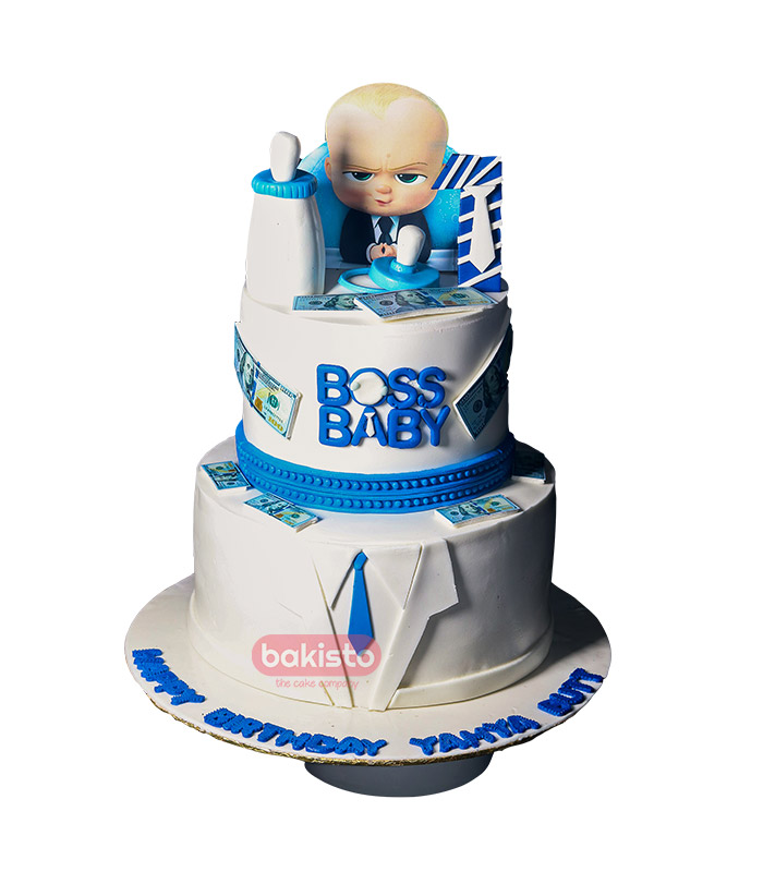 White Boss Baby Cake by bakisto - the cake company