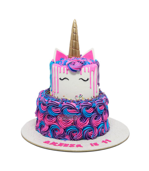 Two Tier Unicorn Cake